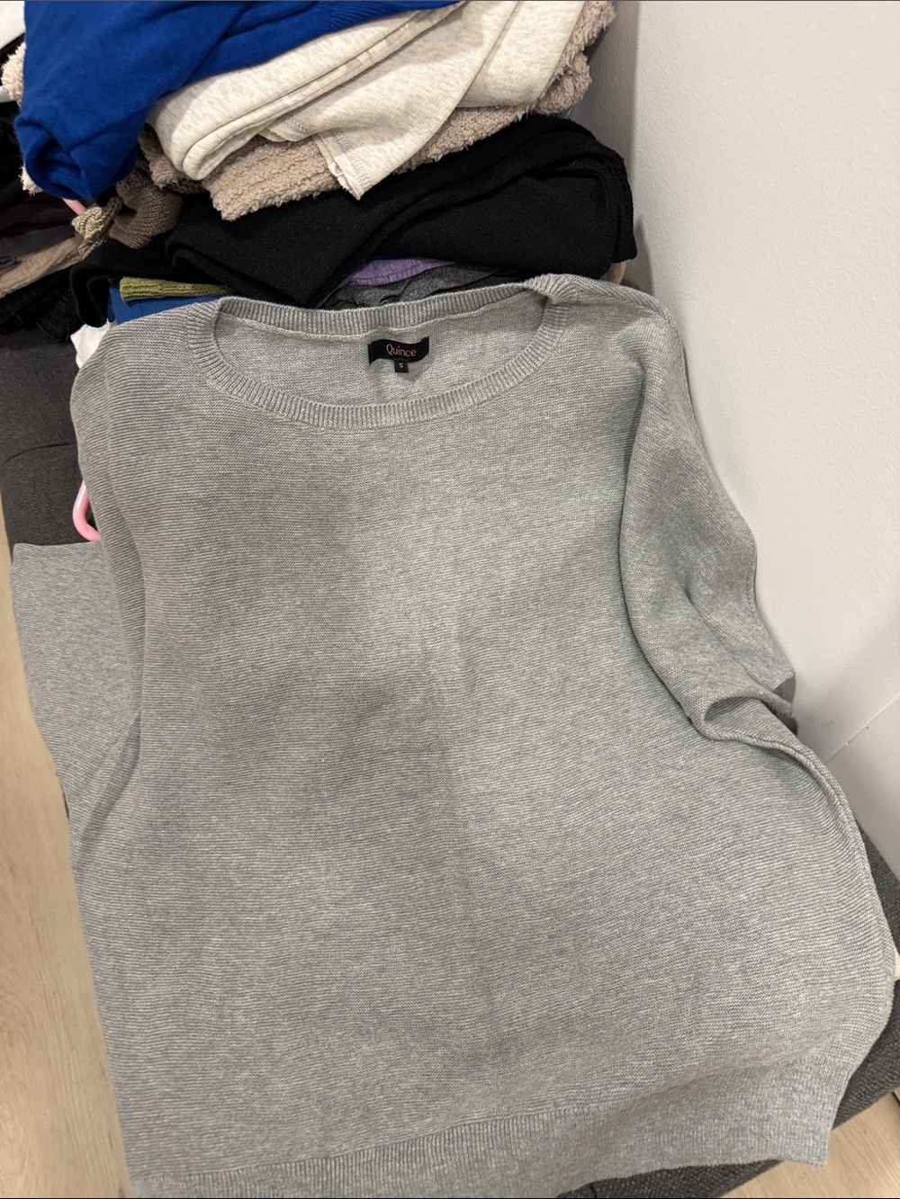 Quince Light Gray Crewneck Sweater - Women's Classic Knit